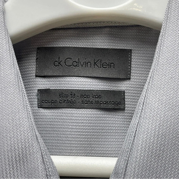 Nwt CL SLIM fit collared button down long sleeve dress shirt - Picture 7 of 11